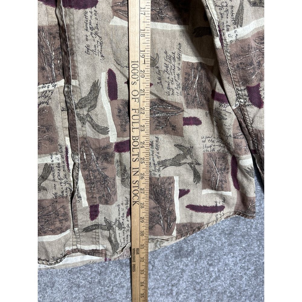 Woolrich BALD EAGLE Feather Shirt Mens Size Large Tan Long Sleeve‎ Button Down - Picture 7 of 7